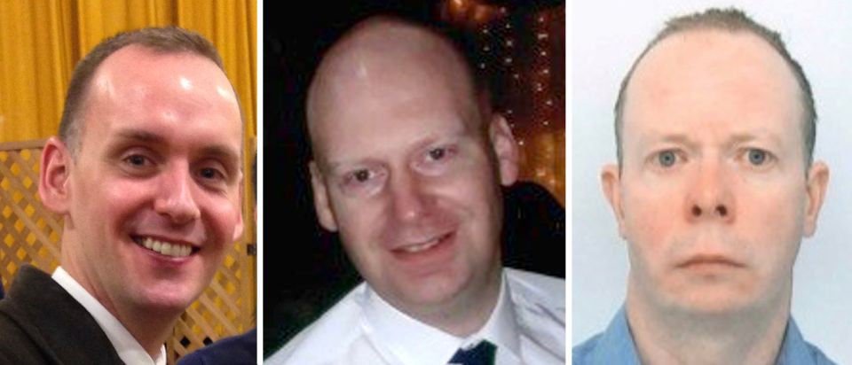 (L-R) Joe Ritchie-Bennett, James Furlong and David Wails have been named as the three victims of the Reading terror attack