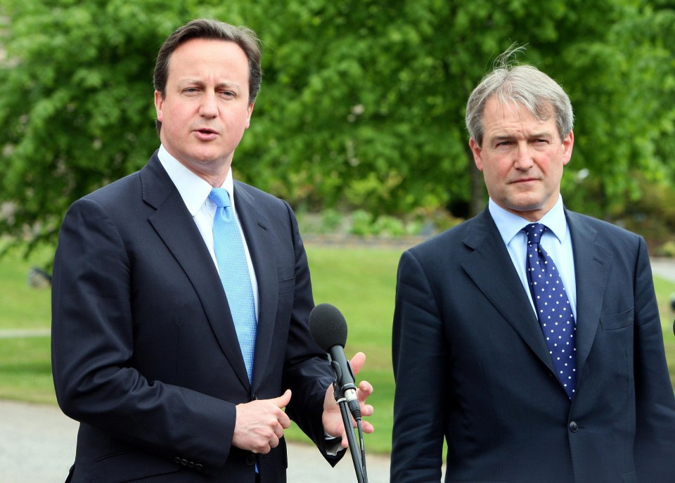 David Cameron visiting Northern Ireland with the then-Northern Ireland Secretary, Mr Paterson