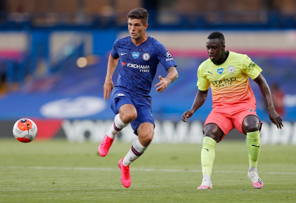  Christian Pulisic (left) has been on target seven times in 18 league appearances for Chelsea so far this season. The former Borussia Dortmund forward joined the Blues for £58million in 2019