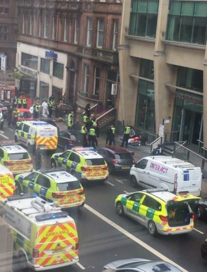  There was a massive police presence on Friday in West George Street