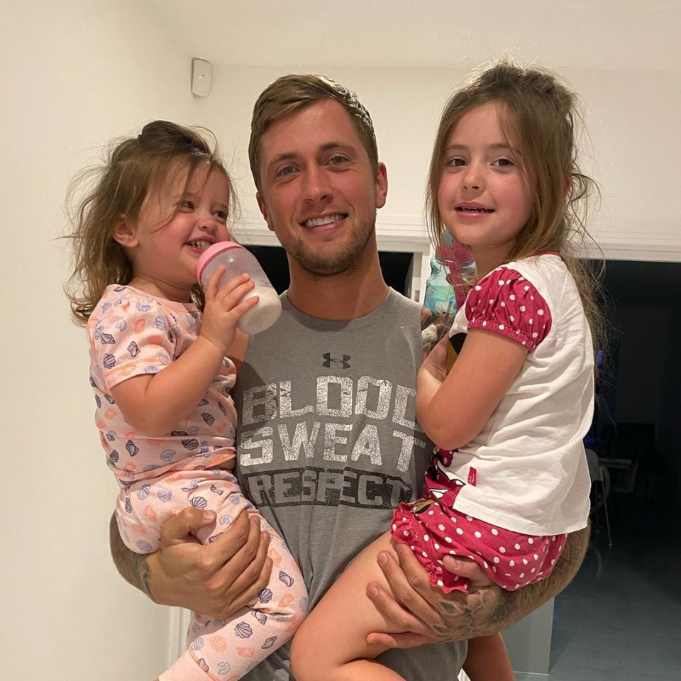 Dan with his daughters