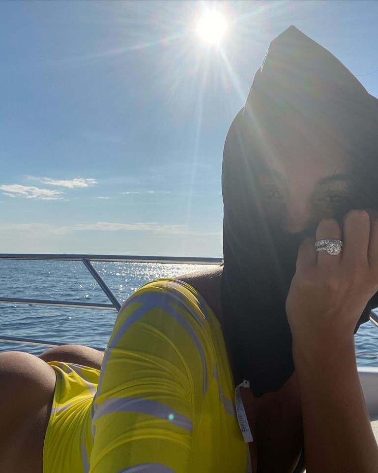  Georgina Rodriguez showed off a huge ring on her finger during a holiday