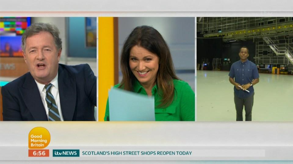  Susanna giggled as the throwback clip of her was shown on Good Morning Britain today