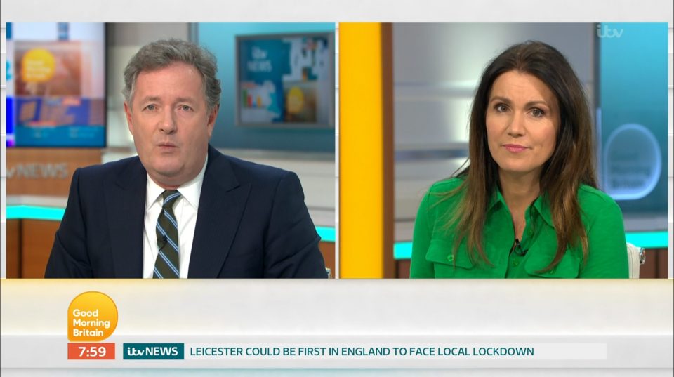  Susanna was joined by co-host Piers on the ITV show today