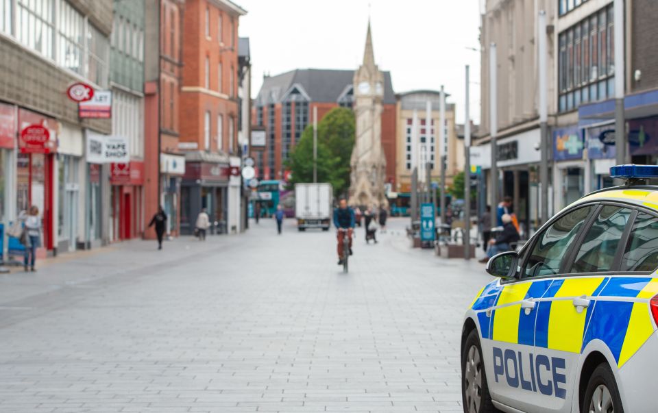 The empty streets of Leicester after the lockdown was announced