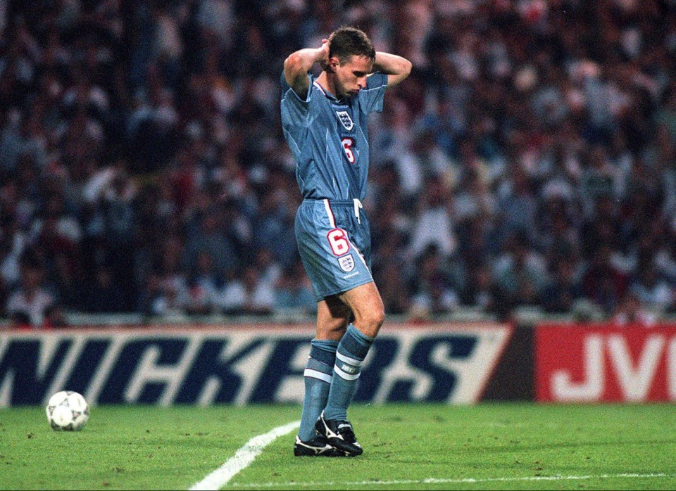 Gareth Southgate infamously missed his semi-final penalty