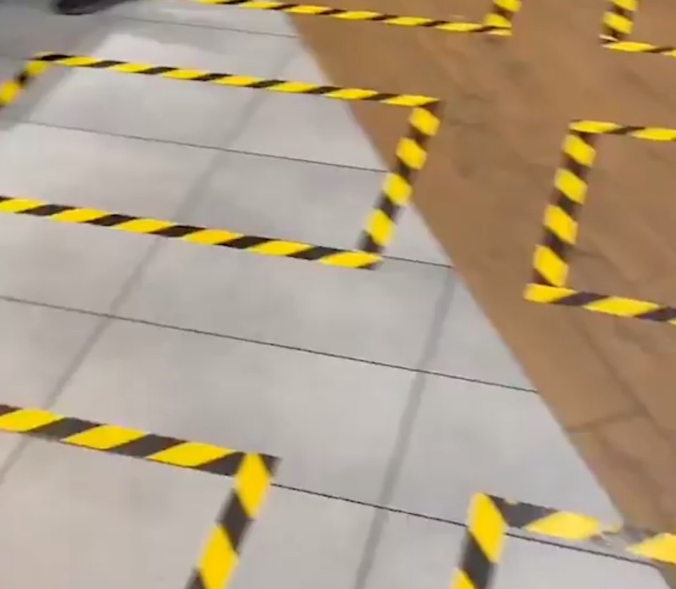 McDonald's used sticky tape to mark out how far apart customers should stand