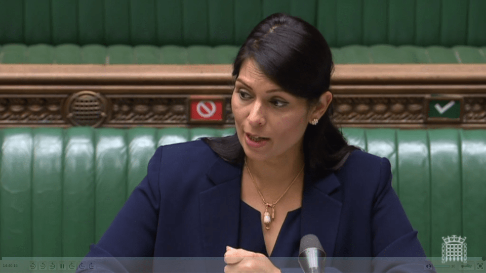 Priti Patel detailed her own experiences of racism in a moving speech