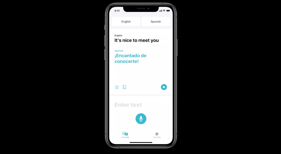 Apple has created a new Translate app to let people who speak different languages communicate