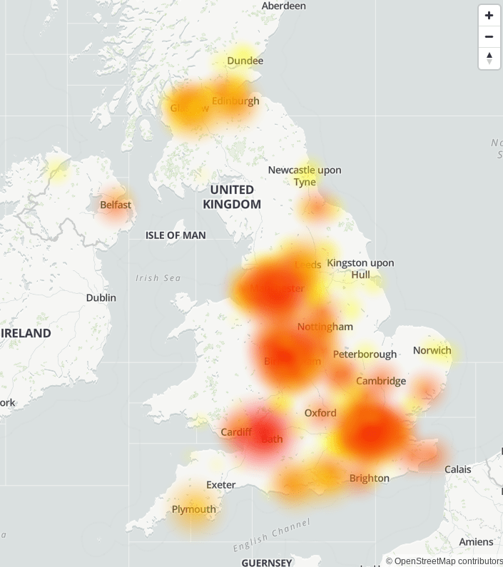 Hundreds of Virgin Media customers say their service went down this morning 