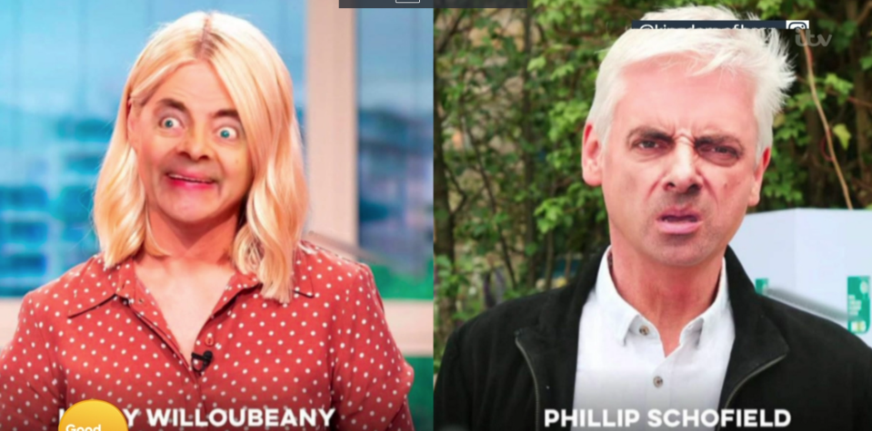 This Morning hosts Holly Willoughby and Philip Schofield also got a Mr Bean makeover