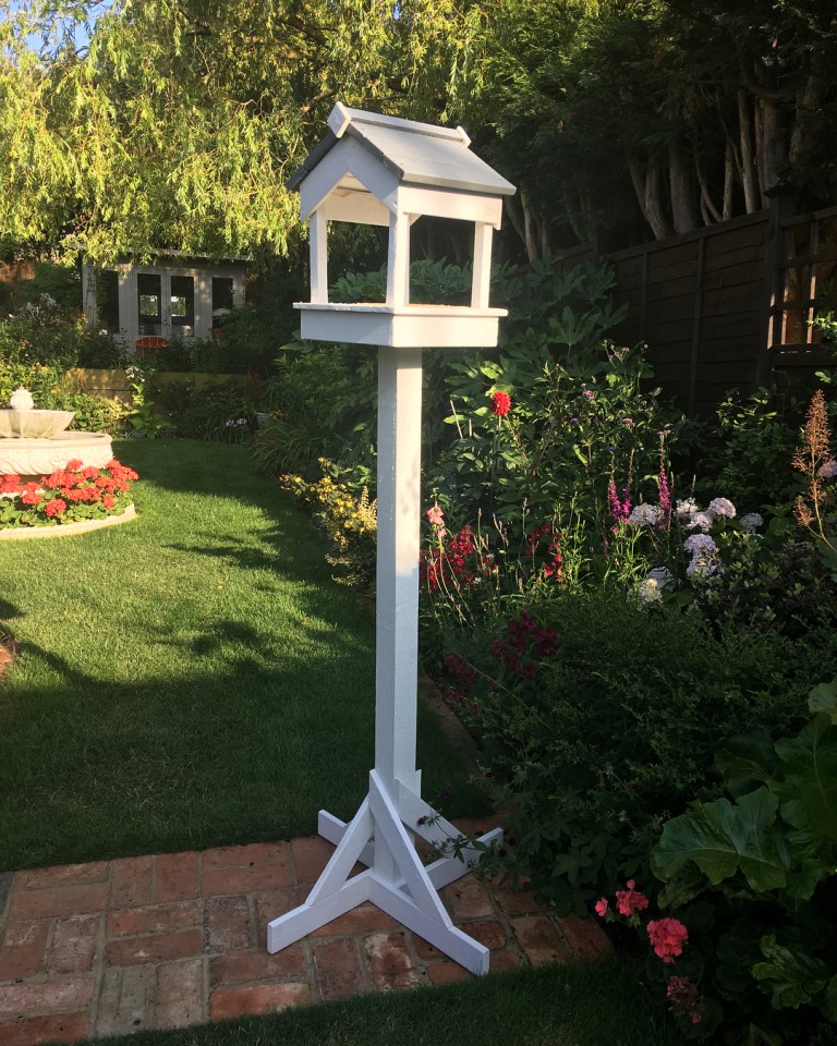  A bird box sits pride of place in the lush grass