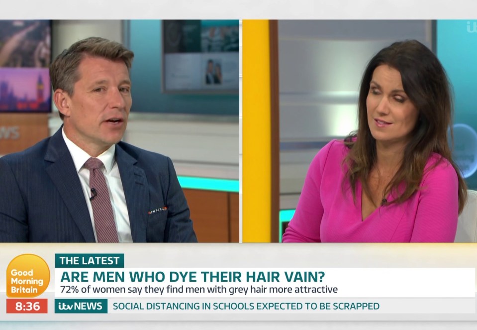 Ben revealed 72 per cent of women find men with grey hair more attractive