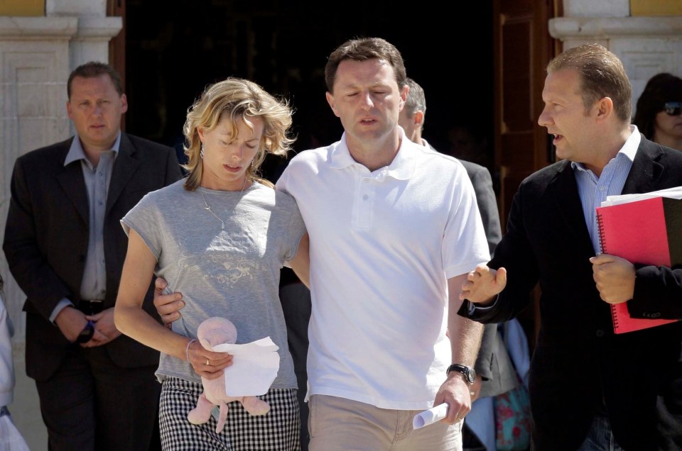 Kate and Gerry McCann appear shortly after Madeleine's disappearance 