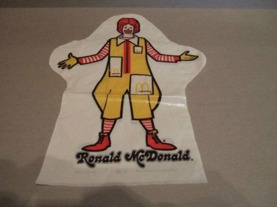  Other toys included plastic gloves, featuring Ronald McDonald, which could be used as puppets