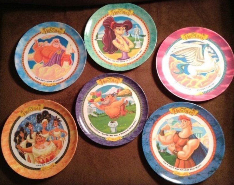  You could even get free plates with Happy Meals, such as these Disney Hercules plates