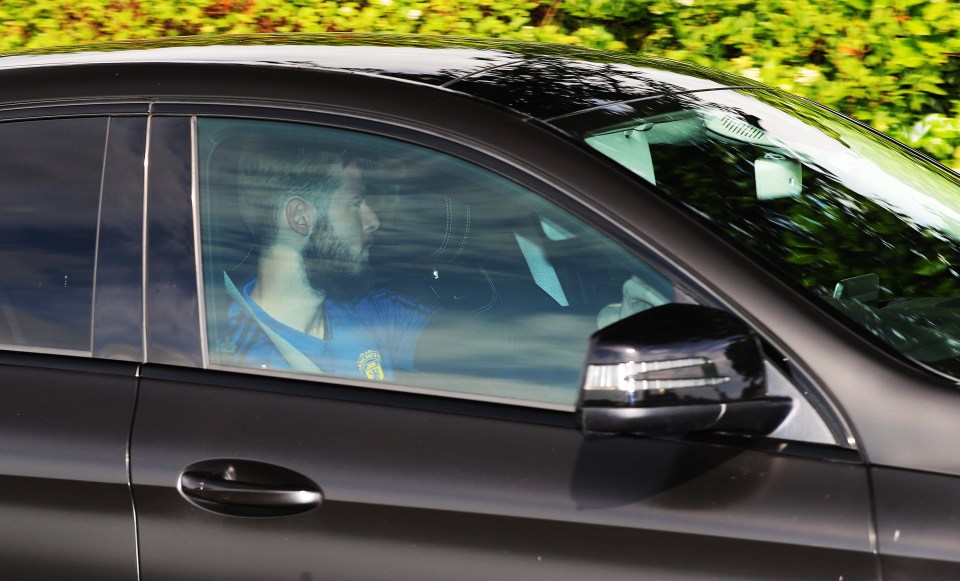  David De Gea looked glum as he arrived at Carrington after his error at Tottenham on Friday night