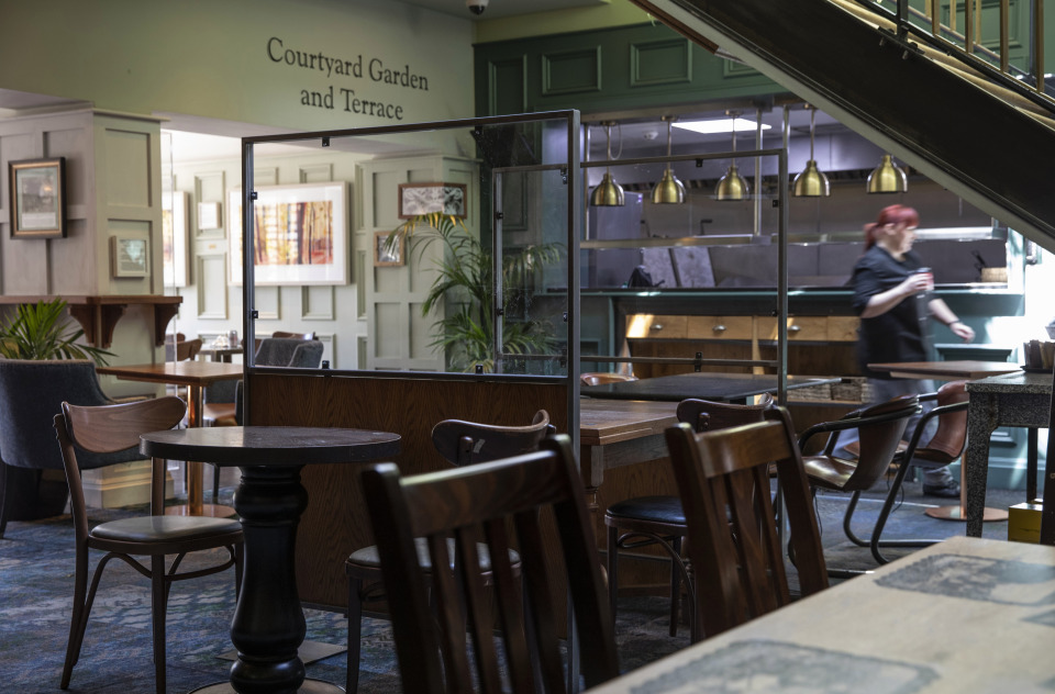  Wetherspoons has introduced screens at some of its tables