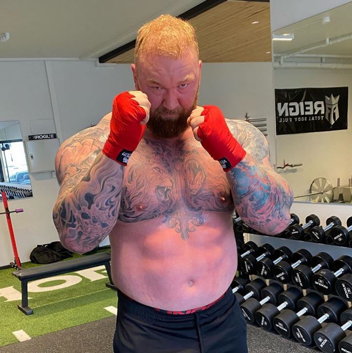  The Icelandic giant is being put through his paces before stepping in the ring