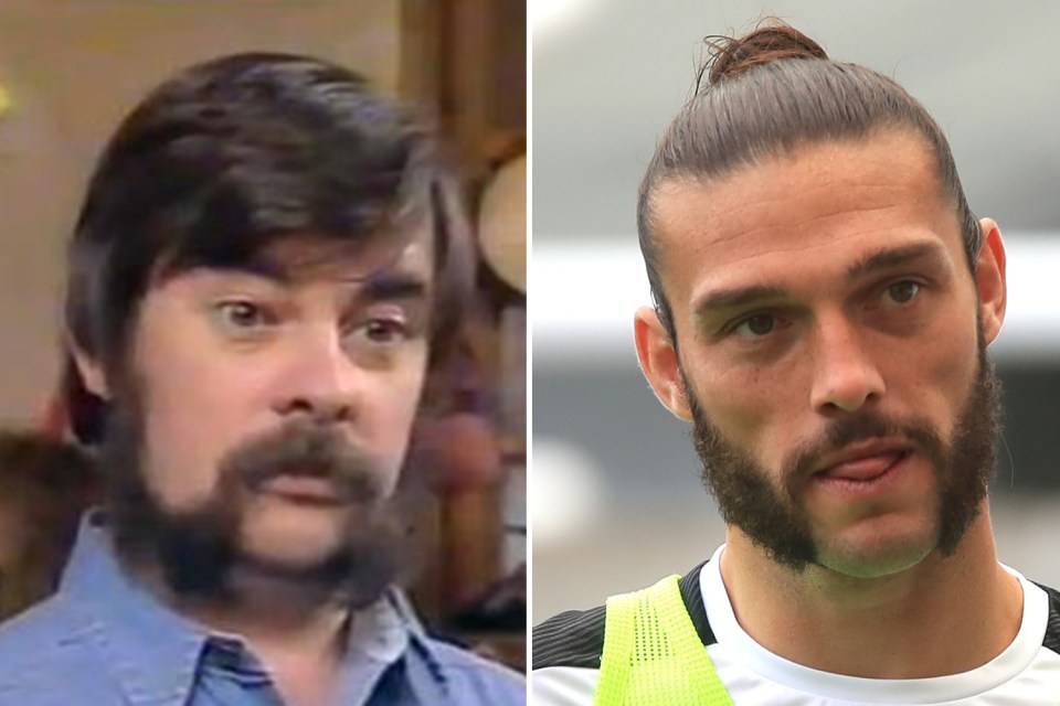  Andy Carroll revealed a new beard - and was compared to Byker Grove's Geoff Keegan