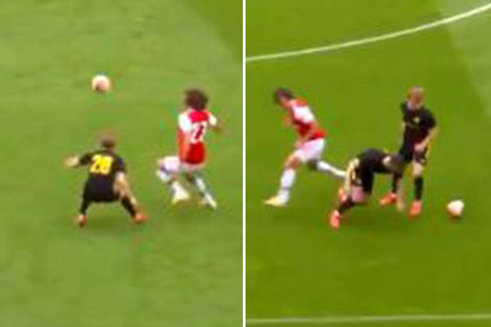  Arsenal fans joked they are going to be relegated after a video emerged of David Luiz's horror show defending