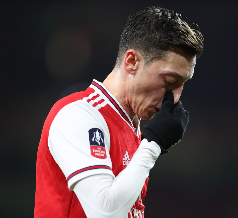 Mesut Ozil is still out with a back injury and might even have played his last game for the Gunners