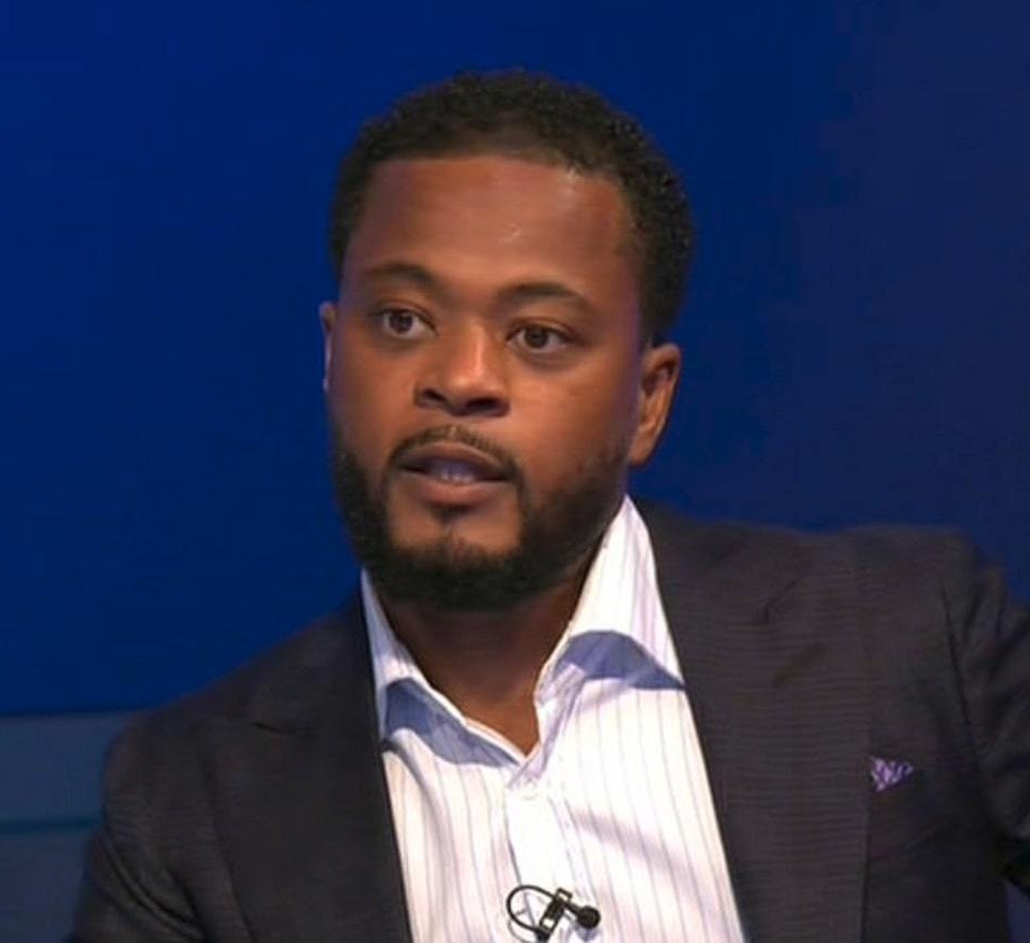 Patrice Evra also ditched the badge on Sky's coverage