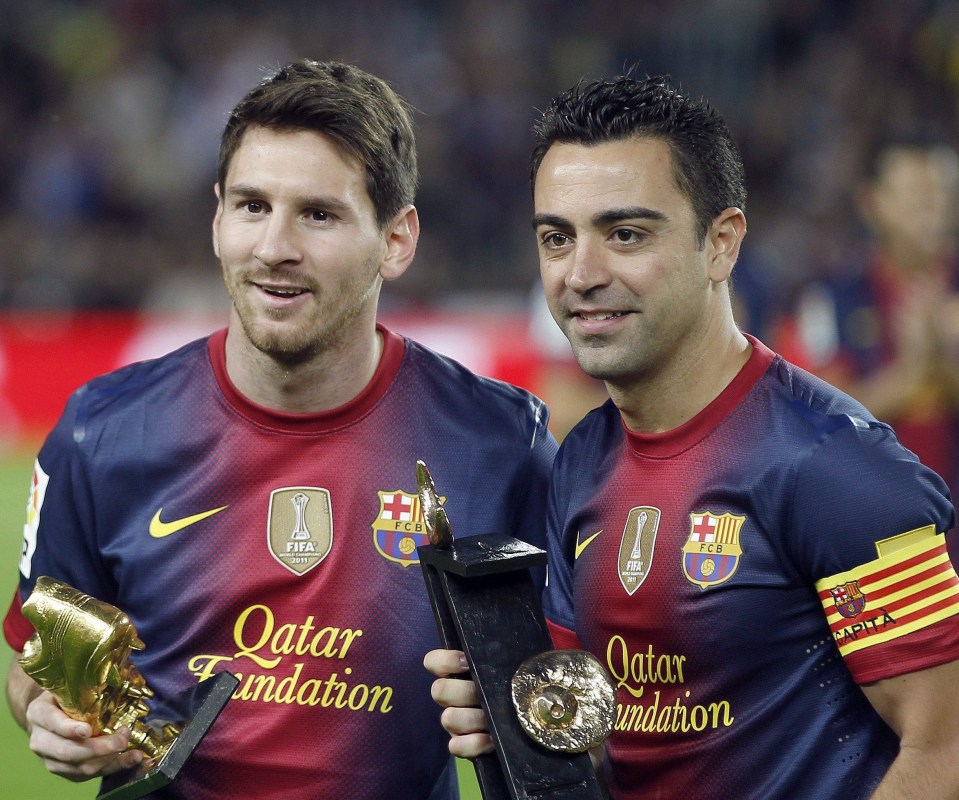 Messi and Xavi played together for over a decade at Barcelona