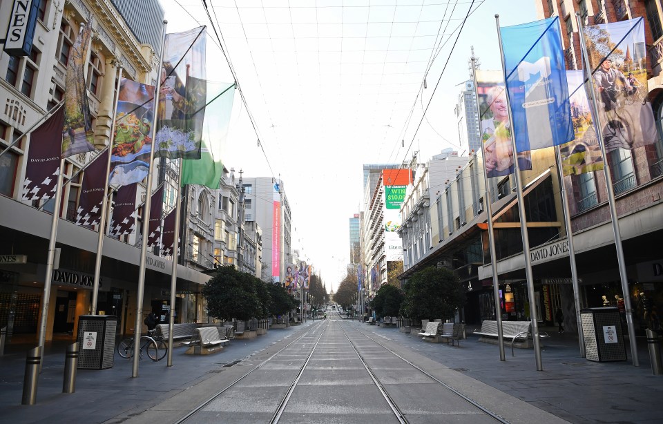 Melbourne has been turned into a ghost town