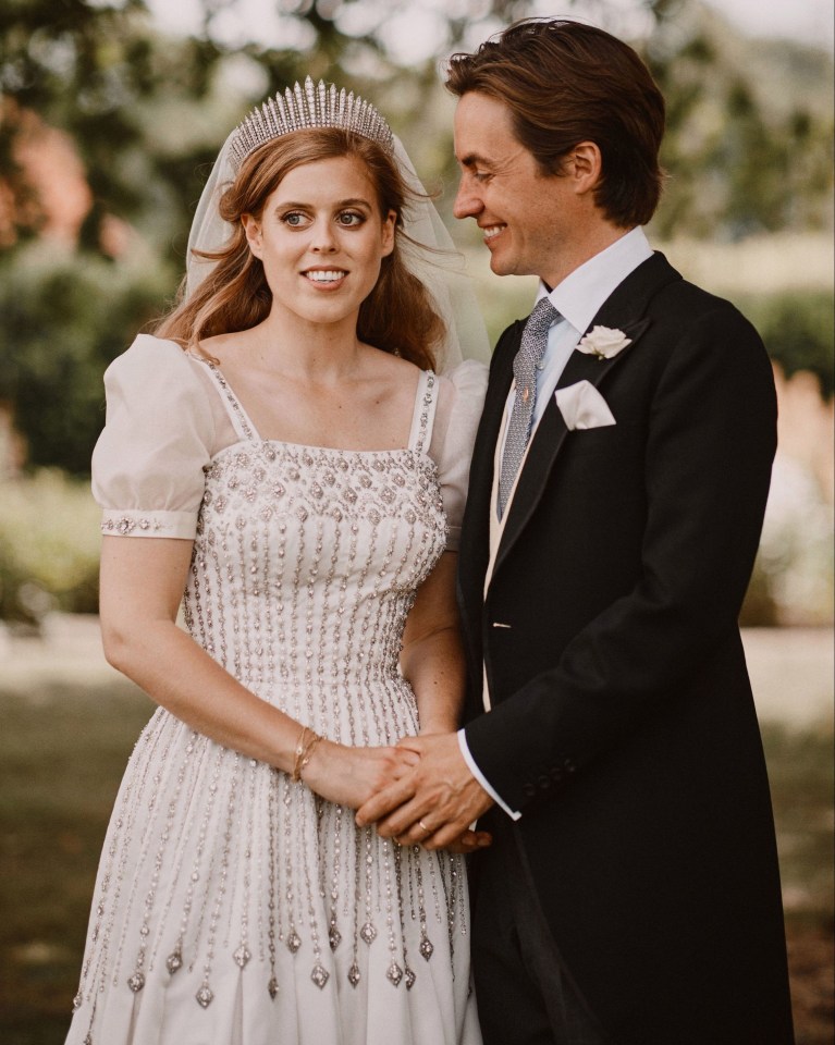 Princess Beatrice wore her grandmother's gown for her wedding