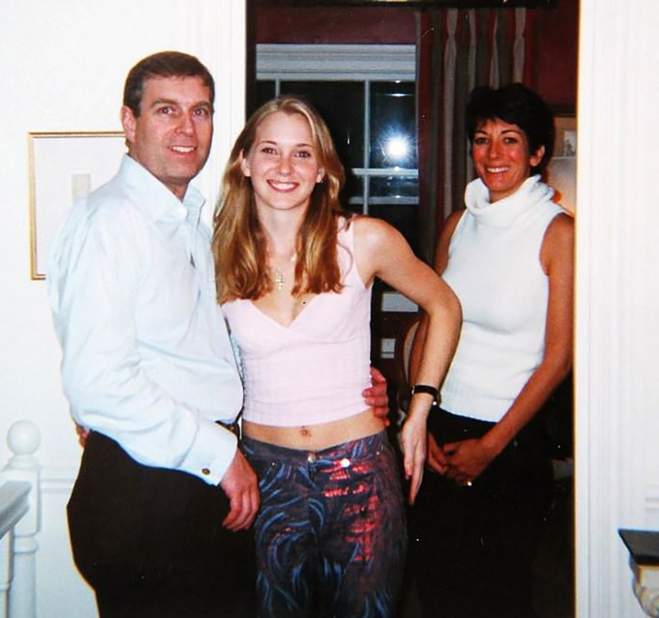 The infamous photo of Prince Andrew with Virginia Giuffre and Ghislaine Maxwell