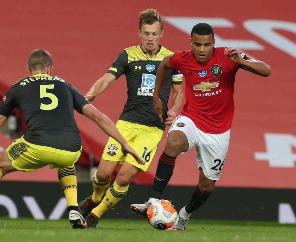 Mason Greenwood had a quiet game by his recent standards