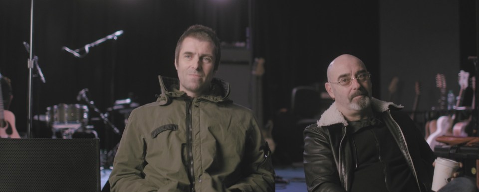 Liam Gallagher and Bonehead from Oasis, who were part of huge band bust-ups at Rockfield