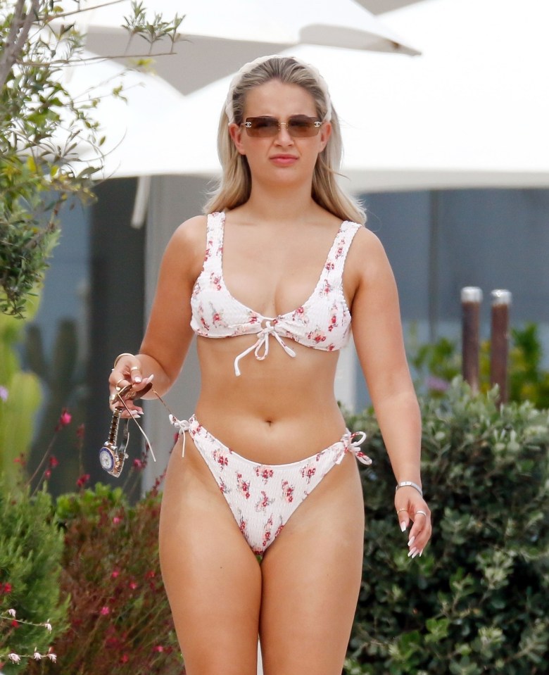 Molly-Mae Hague shows off her sensational figure in a floral bikini in Ibiza 