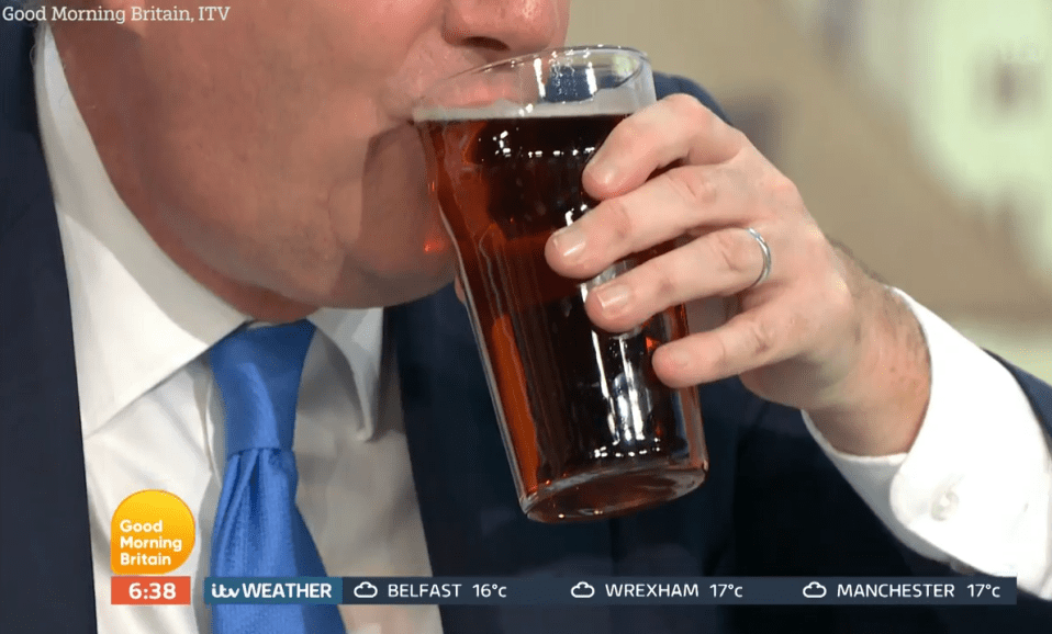 Piers savoured his sip of Harvey's beer