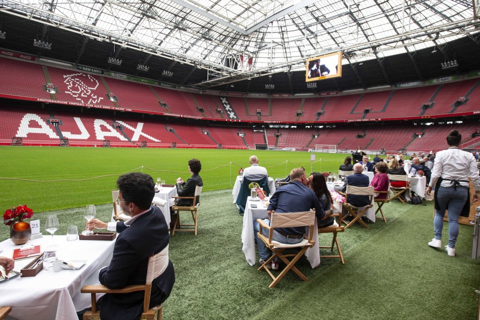 A pop-up restaurant is serving guests on the hallowed turf