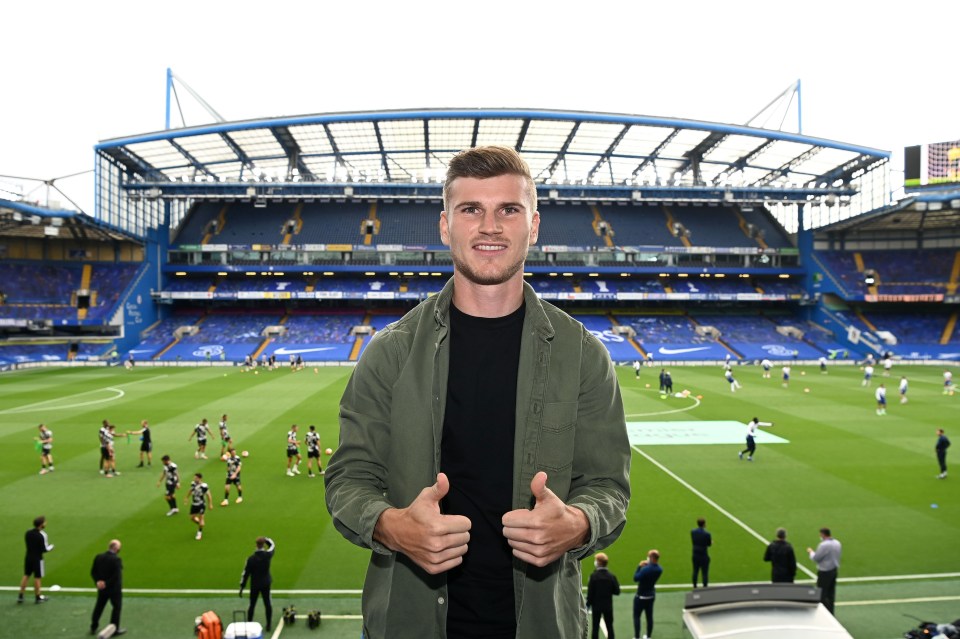 Timo Werner came to watch his new team-mates at Chelsea win their final game of the season