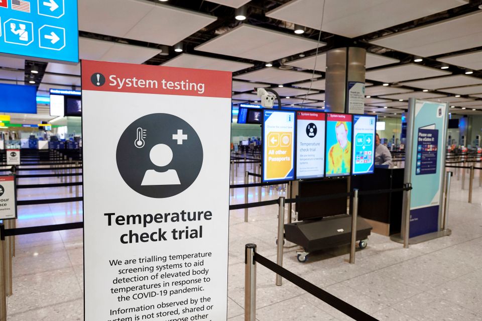 Temperature checks already take place at Heathrow - and virus tests coud be next