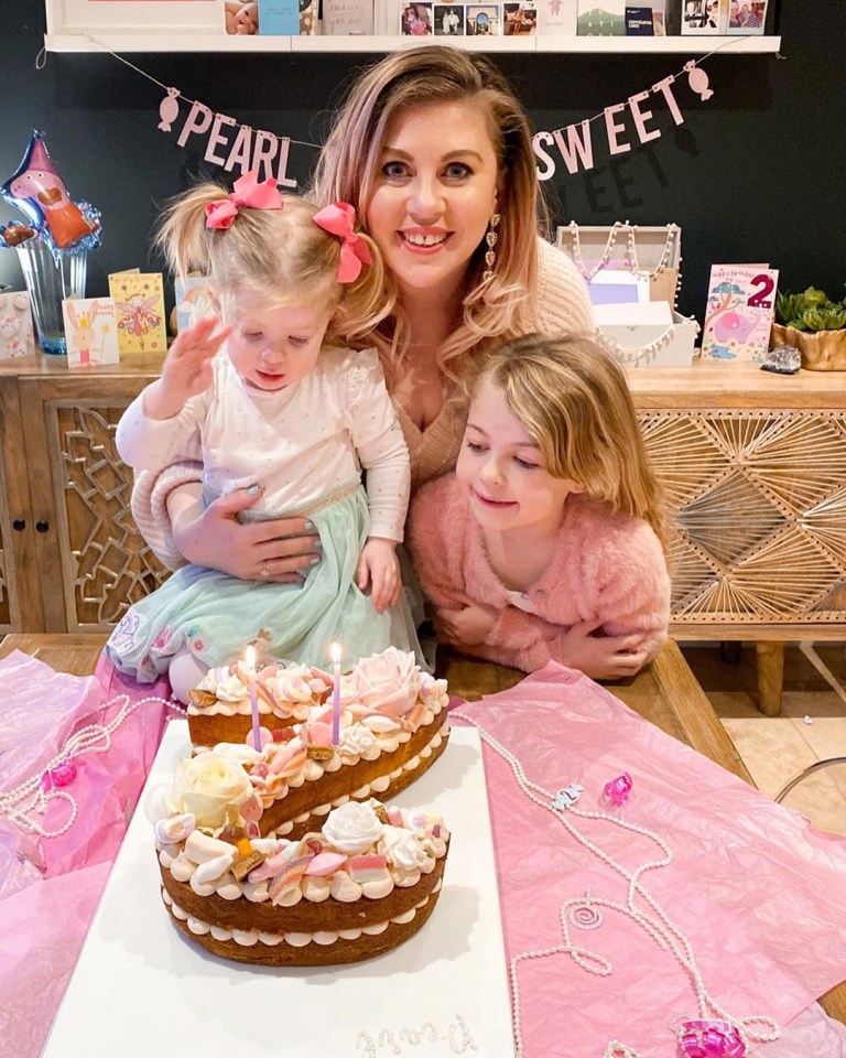 Blogger and author Louise with daughters Pearl and Darcy