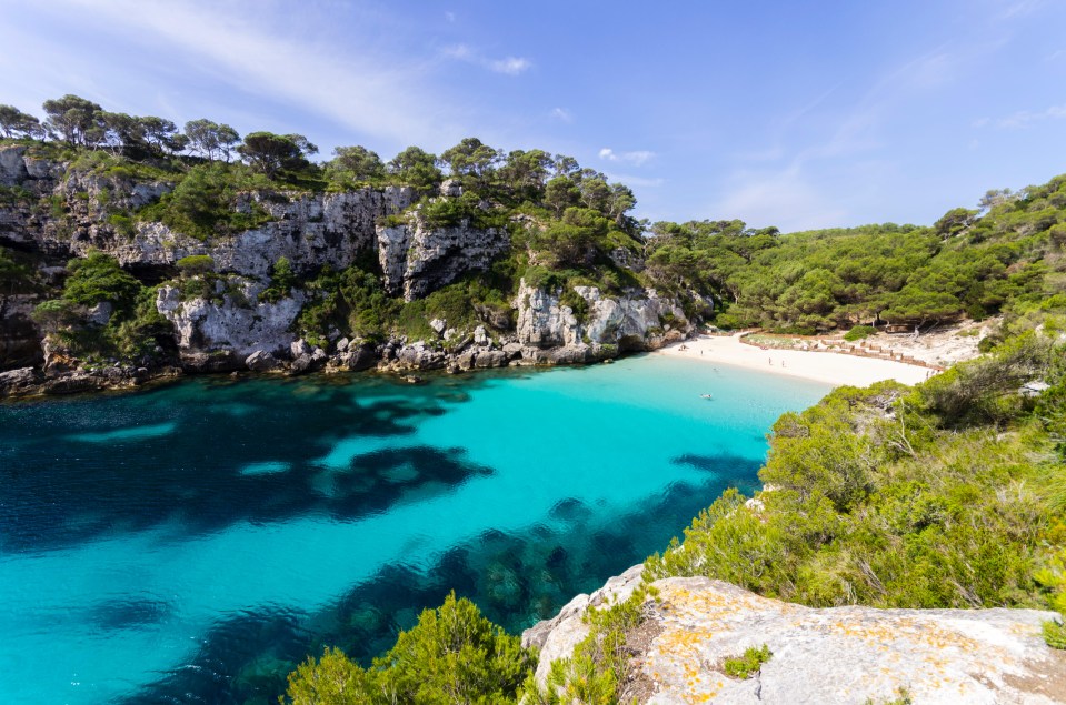 The Cala Algaiarens beach in the Ciutadella de Menorca Municipality where the family were holidaying before testing positive for coronavirus