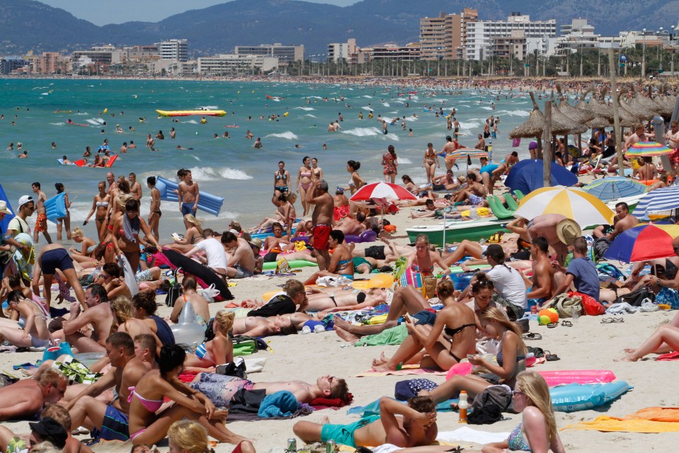 Beaches on the Balearic islands are usually crowded with tourists