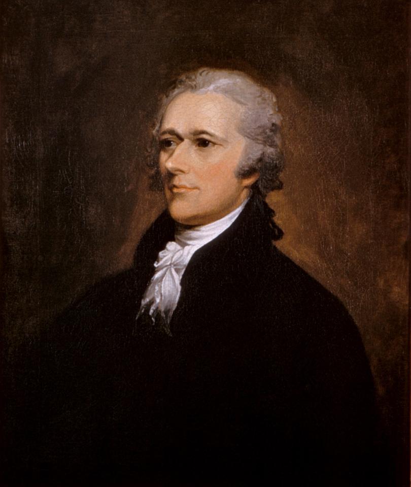 Alexander Hamilton, depicted here in 1800, was a "Founding Father" of the US.