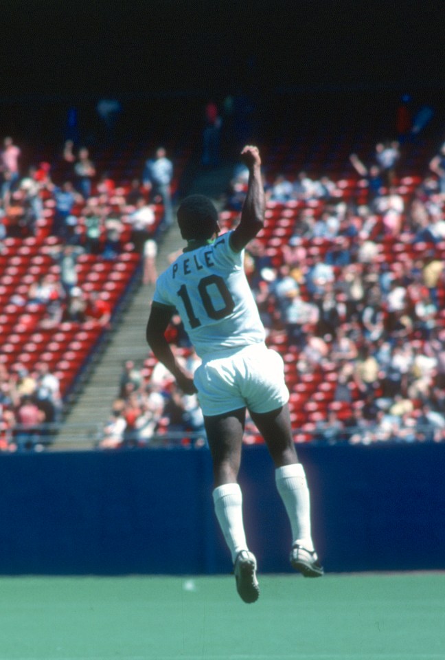 Pele wore the No10 during his twilight years at NY Cosmos