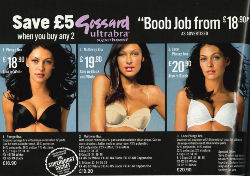 Emma Willis posed with flowing black locks while advertising Gossard Ultrabra