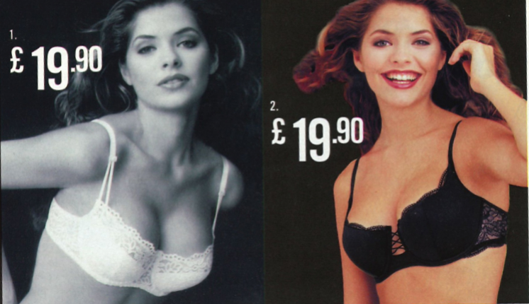 Holly Willoughby posed in two skimpy lace bras in a Noughties shoot