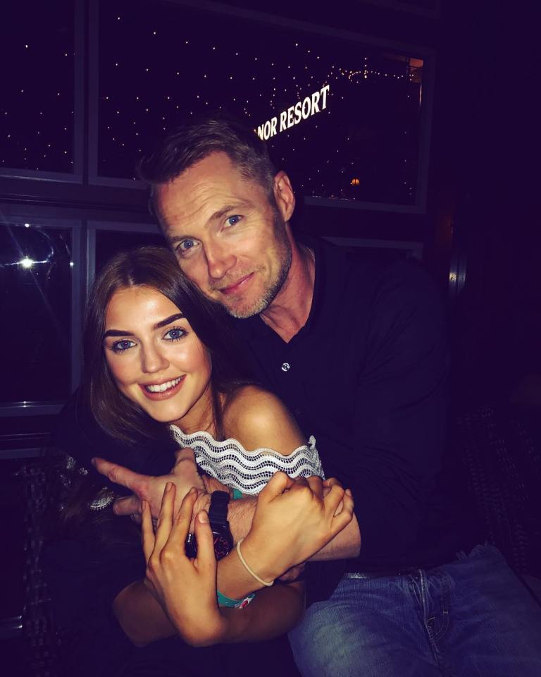 Missy with her former Boyzone star dad, Ronan Keating