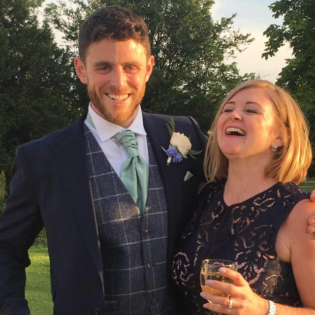 Deborah, pictured with her tragic police officer son at his wedding, has launched a petition to overturn the manslaughter verdict