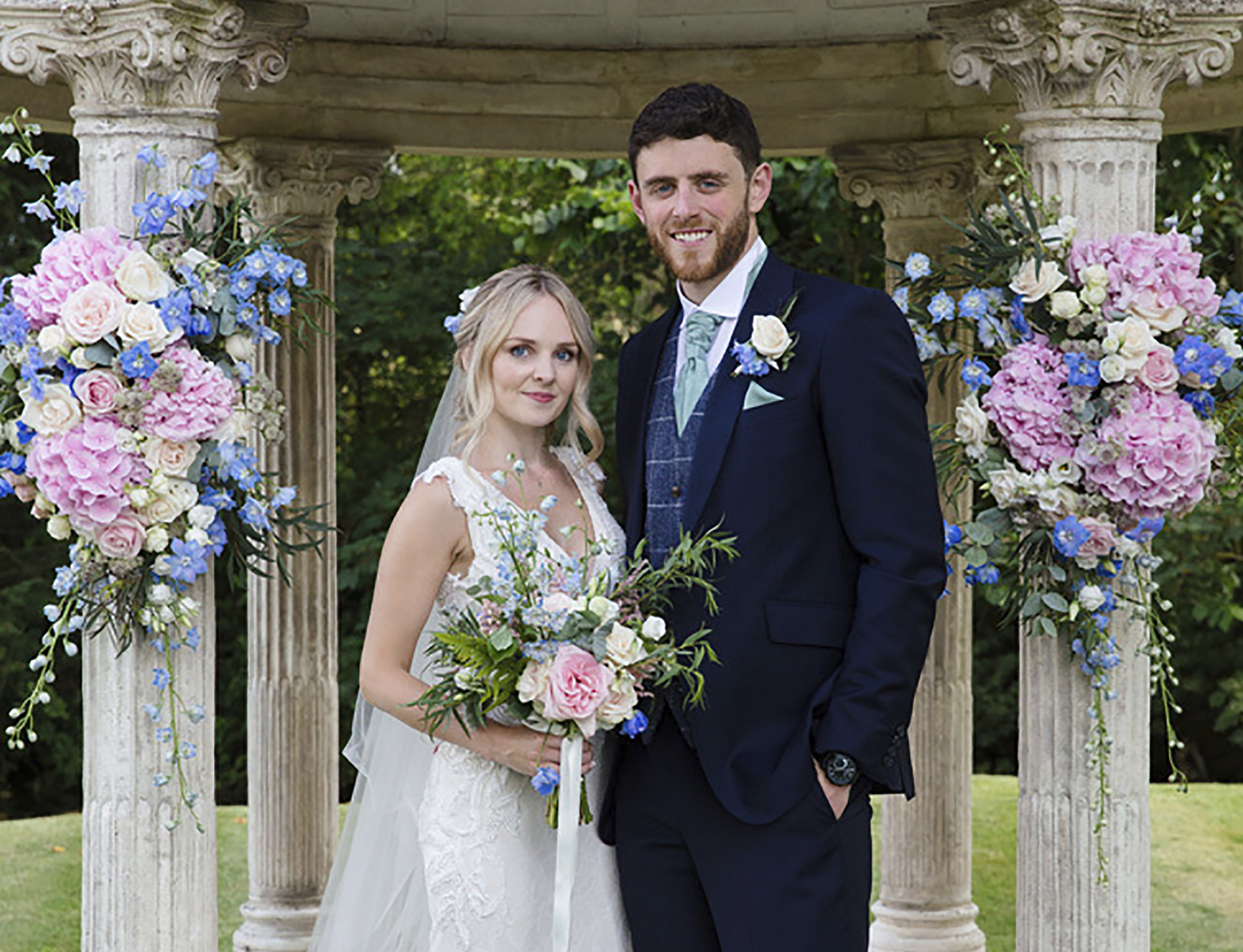 PC Harper and his wife Lissie on their wedding day