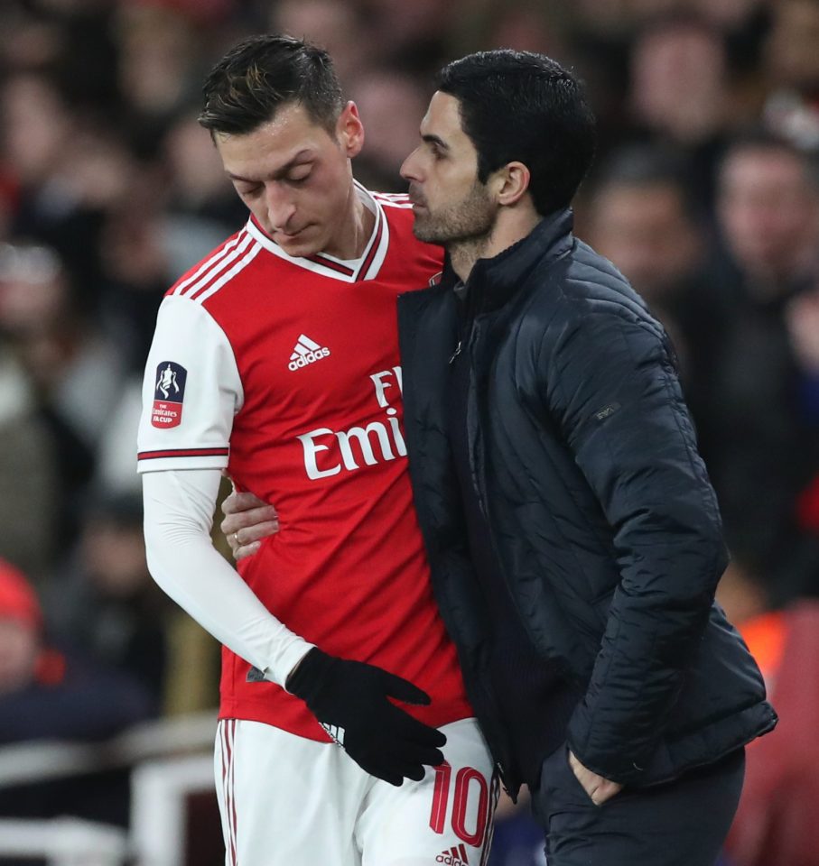 Mesut Ozil has not played a single minute since football returned