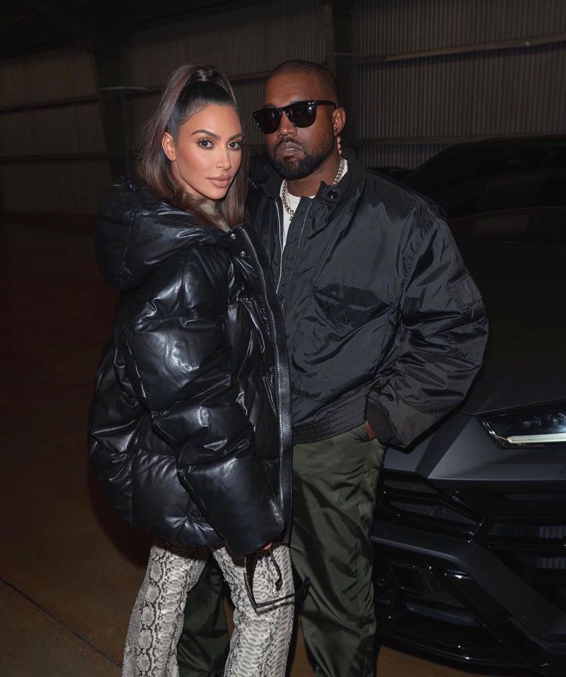 Kim Kardashian and Kanye West pictured in January 2020